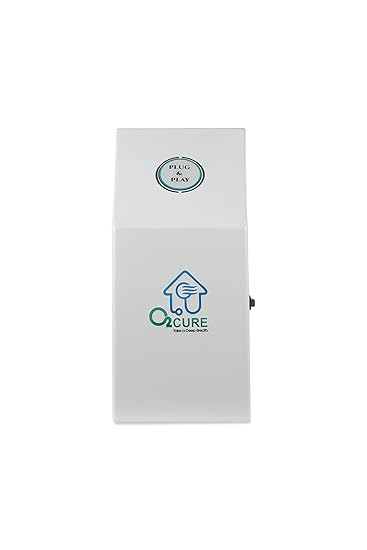 O2Cure Plug & Play Air Purifier for Homes with PHI-Cell | An Active Air Purification Technology Neutralizes Virus, Bacteria, Mold, Odor, VOCs & Toxic Gases | 14.6D x 11W x 31H | 1 Unit | White