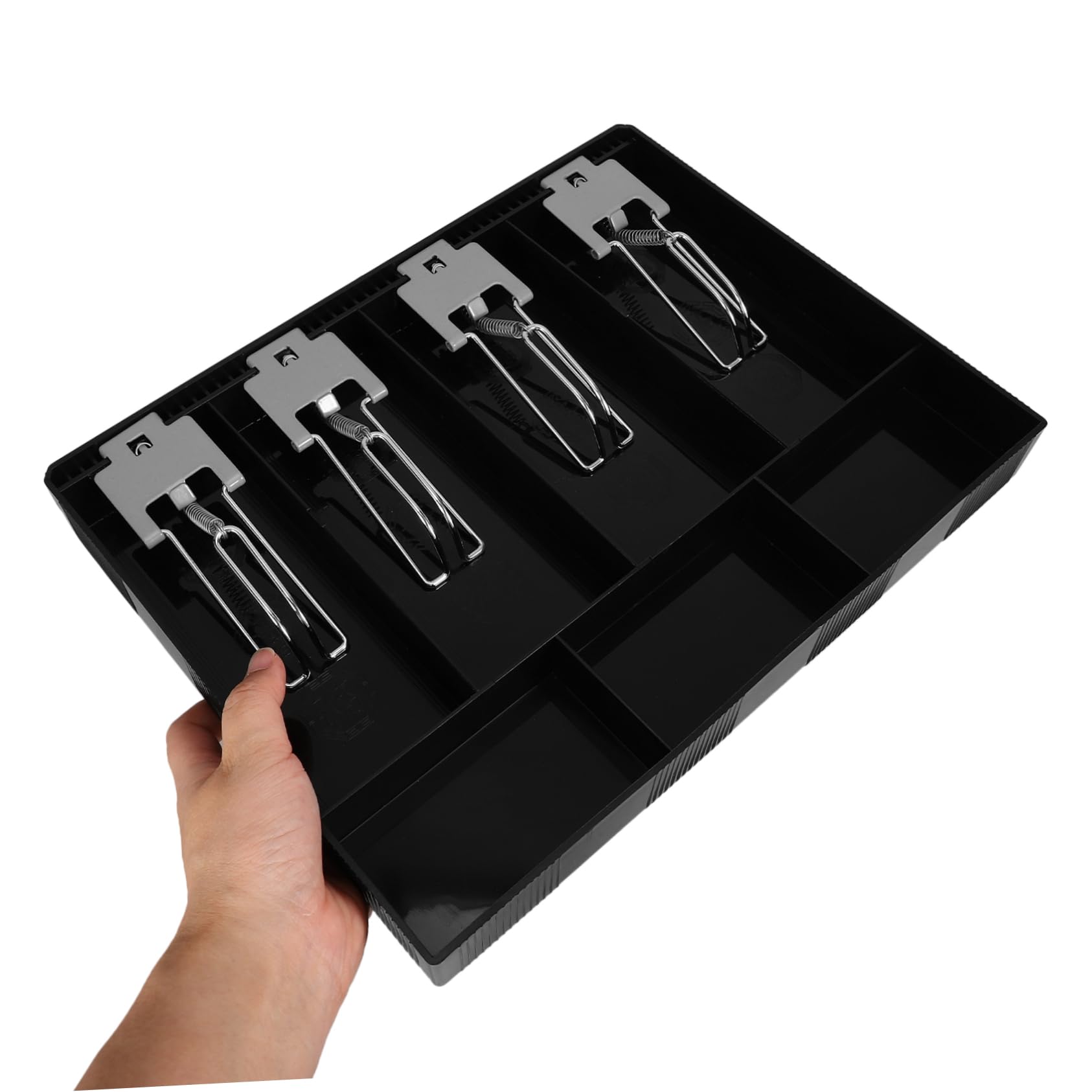 Kassenschale Mit Mehreren Fächern Aus Kunststoff Geldschale Mit Eisenclip Für Kassenschublade Münzschale Und Geldaufbewahrungsständer Praktisch Für Supermärkte Und Convenience