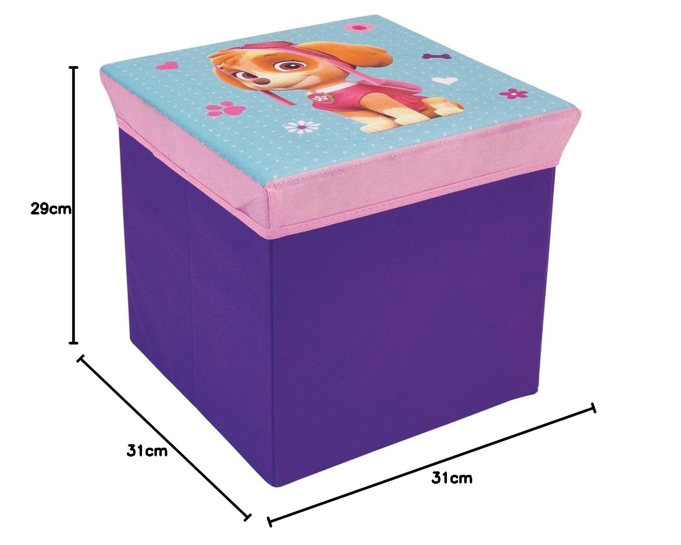 Fun House 712726 - Taburete con Almacenamiento para niños, diseño de patín para niña, Color Verde