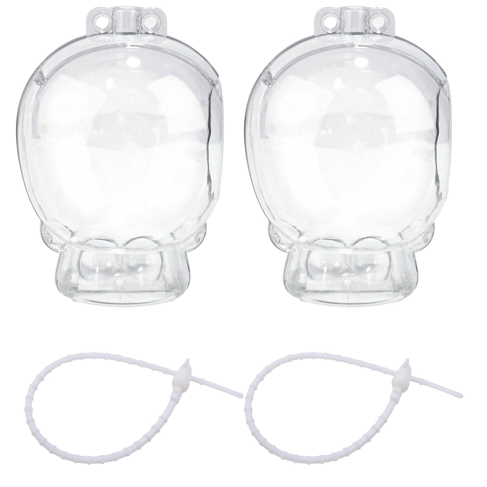 2pcs Clear Acrylic Protective Case for Cherry Doll Transparent Key Chain Display Box Keychain with Lanyard Storage Cover for Collectible Doll and Gift (Dolls Not Included)