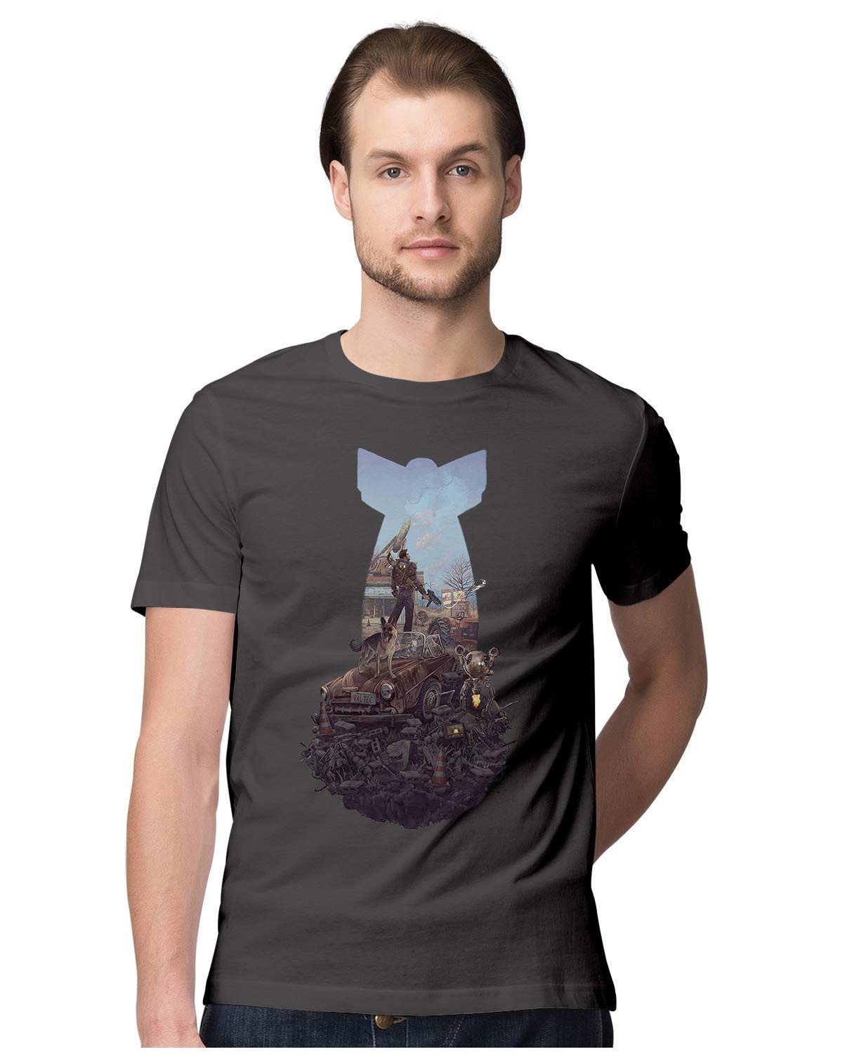 Men's Regular Fit T-Shirt Fallout Series 100% Cotton T-Shirt