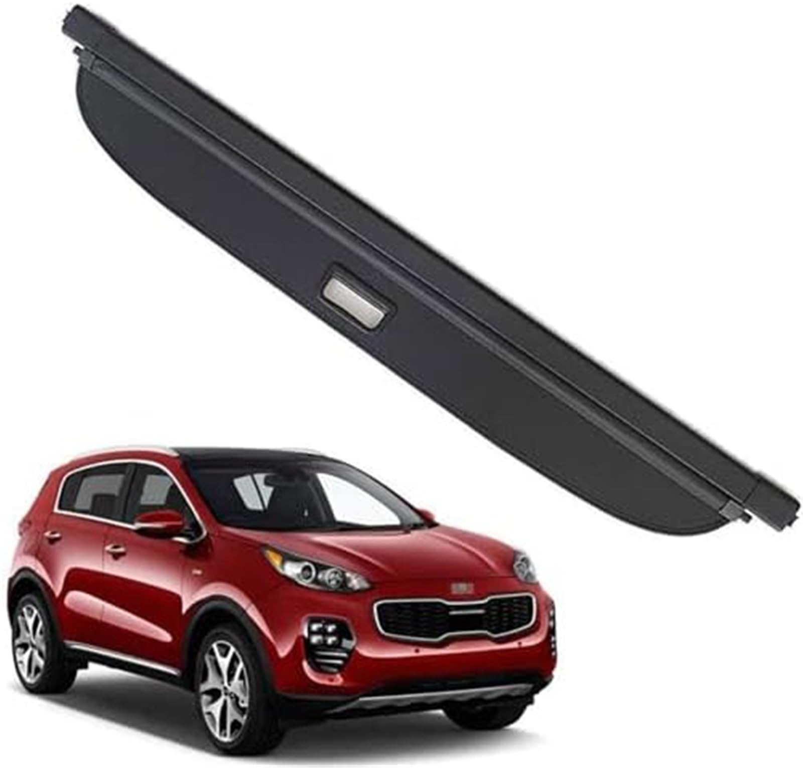 fhjwqronte Cargo Area Storage Rack Cargo Cover, for Kia Sportage 2014 2015 2016 Car Retractable Rear Trunk Parcel Shelf Luggage Shade Shield Security Organizer Boot Load