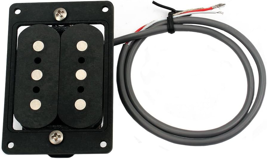 Guitar Humbucker Pickup Cigar Box Pickup 3-String Maple for Cigar Box Electric Guitar Replacement Parts (Fiber Black)