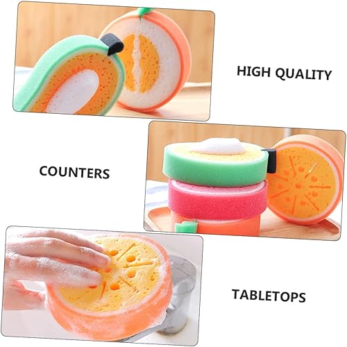 Miniatura 8 de LIFKOME 4 piezas de paño de esponja para lavar platos, toallas de limpieza, esponjas para limpiar platos, lavar platos, esponjas para fregar manos,