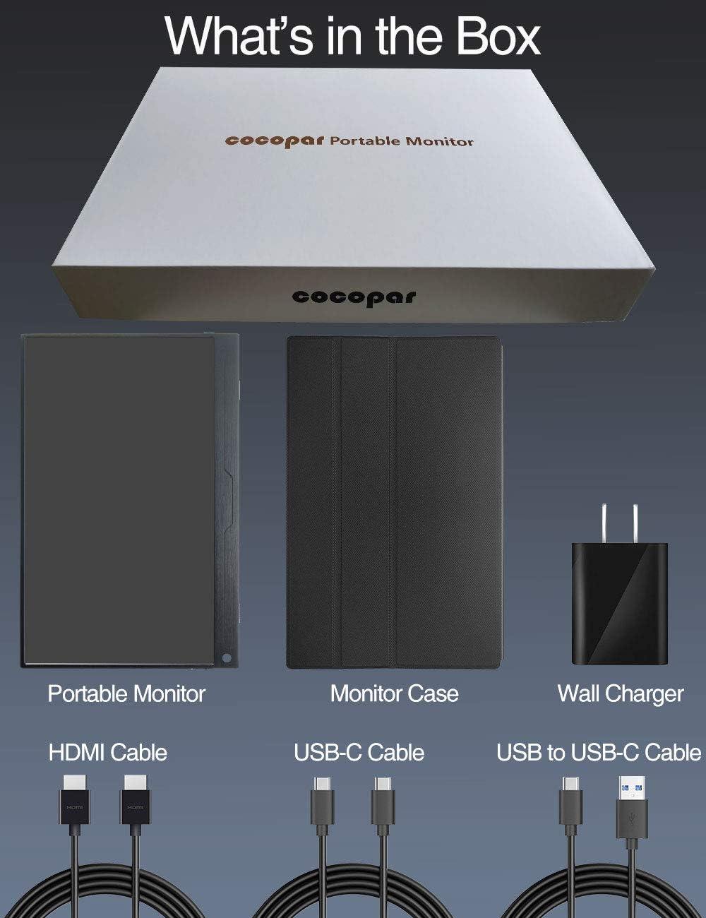 cocopar Portable Monitor - Upgraded 17.3 Inch 1080P FHD IPS HDR Type C FreeSync Gaming Monitor with Type-C HDMI Mini DP Speakers for Xbox PS5 Laptop PC Phone Mac Surface, with Smart Case VESA Mount