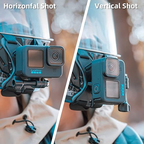 Miniatura 5 de SUREWO Soporte de correa de barbilla para casco de motocicleta, compatible con GoPro Hero 13, 12, 11, 10, 9, 8, 7, (2018), 6 5, DJI Osmo Action 5