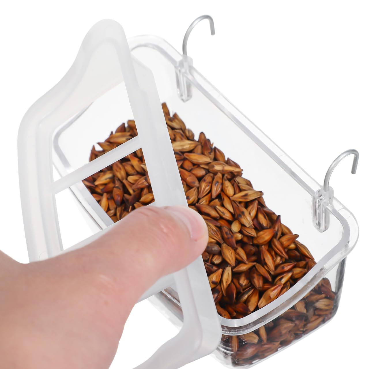 POPETPOP Bols à suspendre pour cage à oiseaux - Mangeoire à suspendre pour oiseaux - Bol d'alimentation en plastique - Distributeur d'eau - Bol de nourriture pour oiseaux - Accessoires de cage pour
