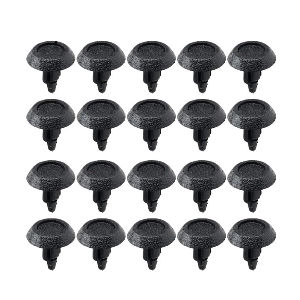 Apvmfmkltg 20 Car Bumper Fender Black Rivet Fasteners 7Mm Hole Car Rivets Clips Fit For Toyota Fit For Camry Carola Car Fastener Clips(20)