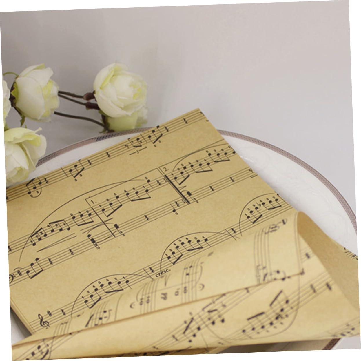 Anneome Music Note Pattern Retro Paper Cones Diy Flower Card Candy for Wedding Party Birthday