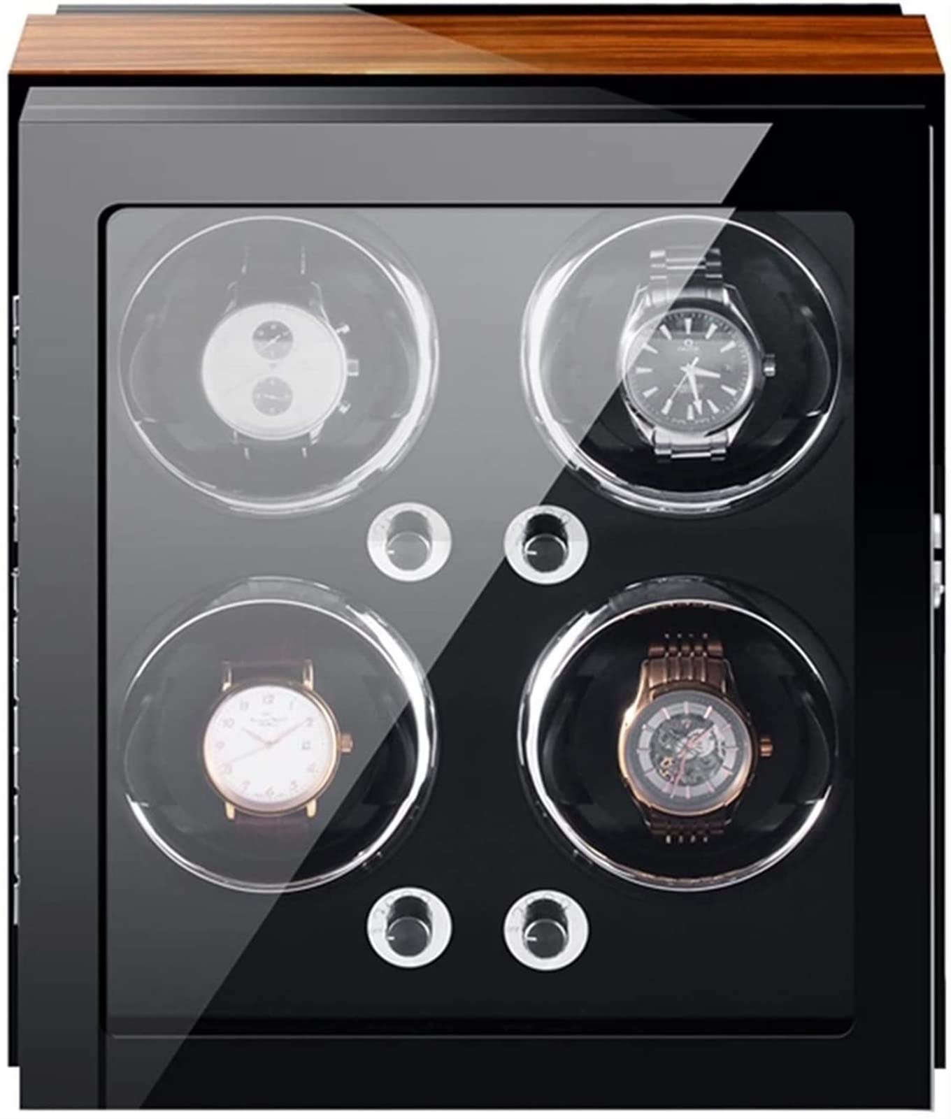 CGCSYZ Automatic Watch Winder For 4 Watches Adjustable Watch Pillows Light Quiet Motor 4 Rotation Mode Settings Accessories