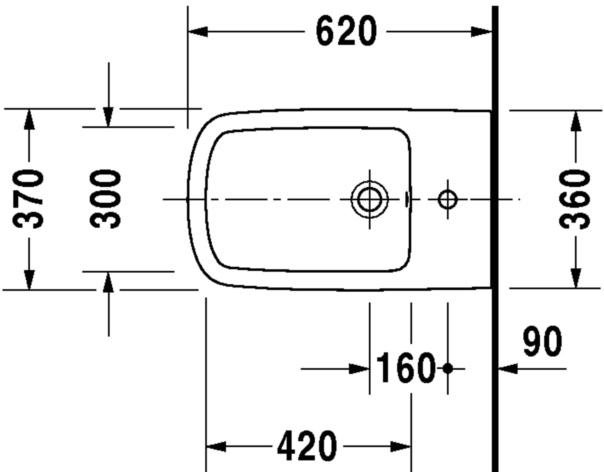 Duravit DuraStyle Wand-Bidet 370 x 620mm, weiß mit Wondergliss 2286150000, 22861500001