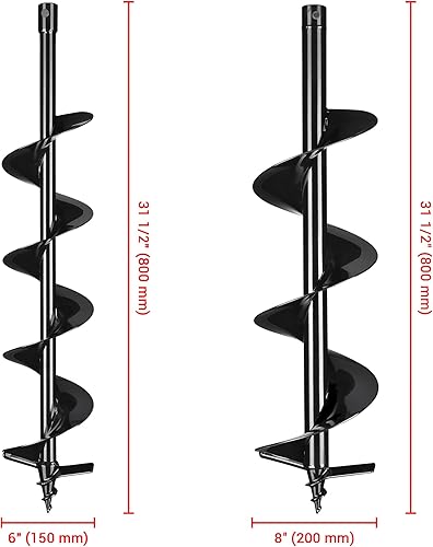 Miniatura 15 de YesHom 1500W Eléctrica 1-Man Post Hole Digger con broca de tierra de 6 pulgadas taladro 2HP Powerhead para la excavación de suelo de la planta