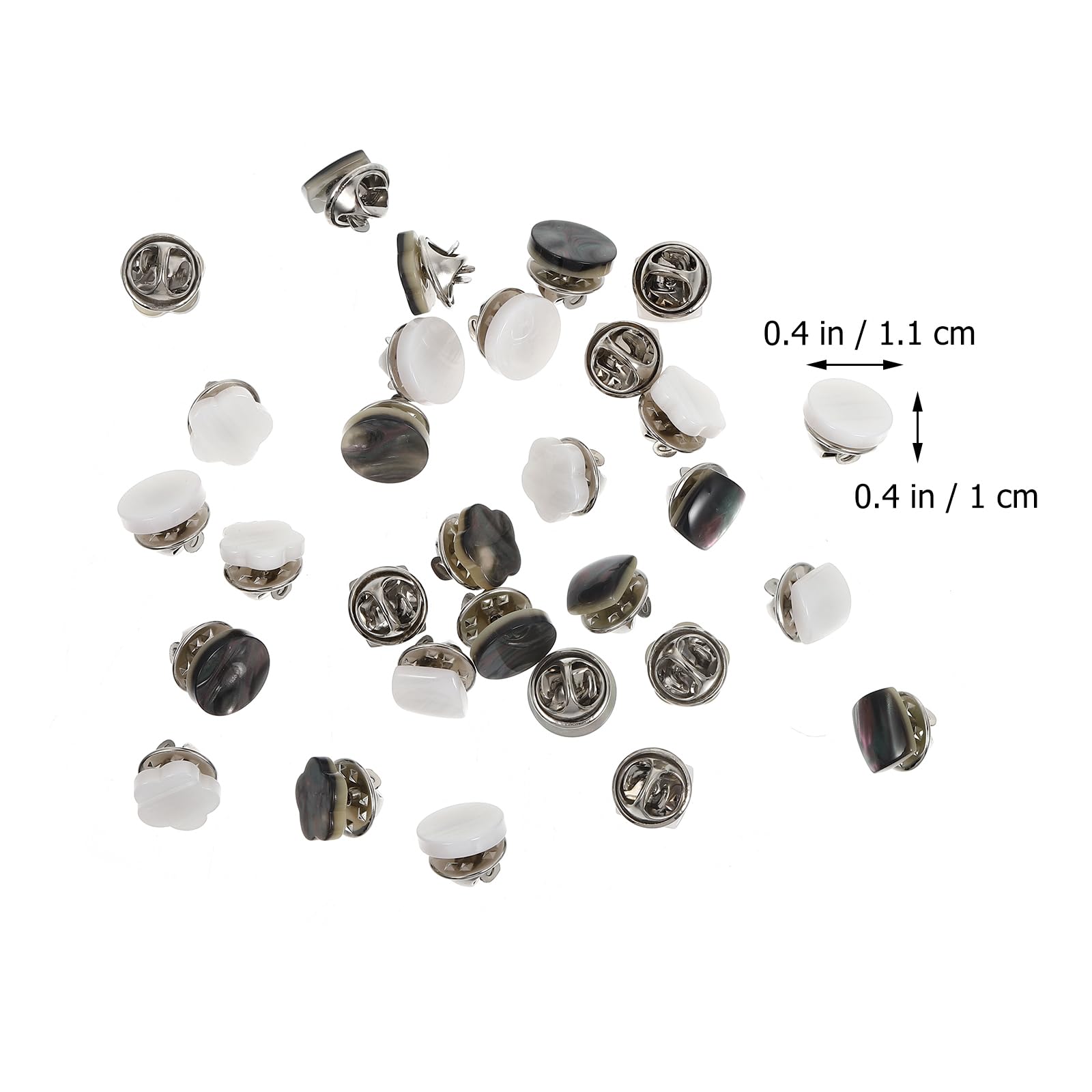 30pcs Anti-explosion Buckle Miniture Decoration Collar Stays for Men Dress Clips Lapel Decorations Ornaments for Men Backdrops for Photoshoot Brooch for Men Metal Pin Neckline Man