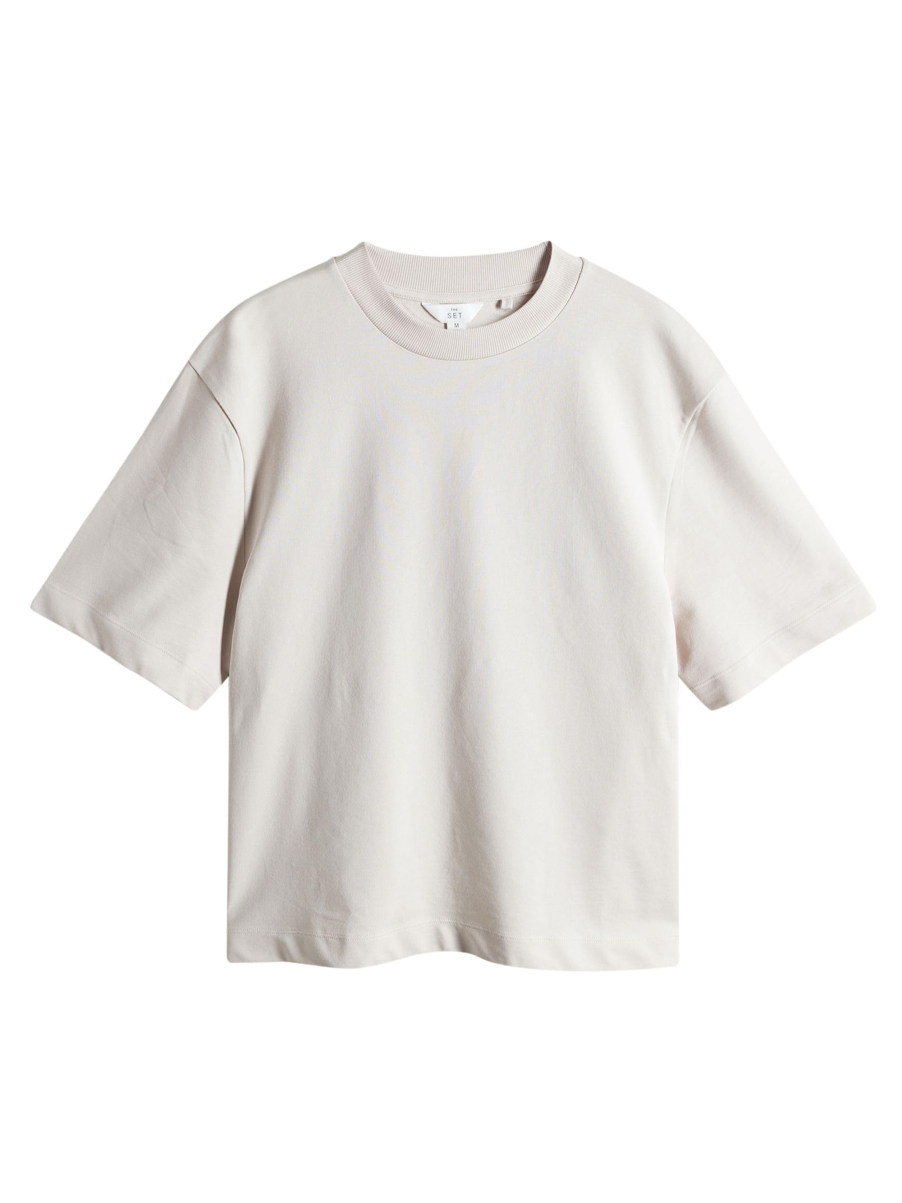 THE SET Femme T-Shirt épais Premium, Lot de 3 | Coupe standard, 100 % coton