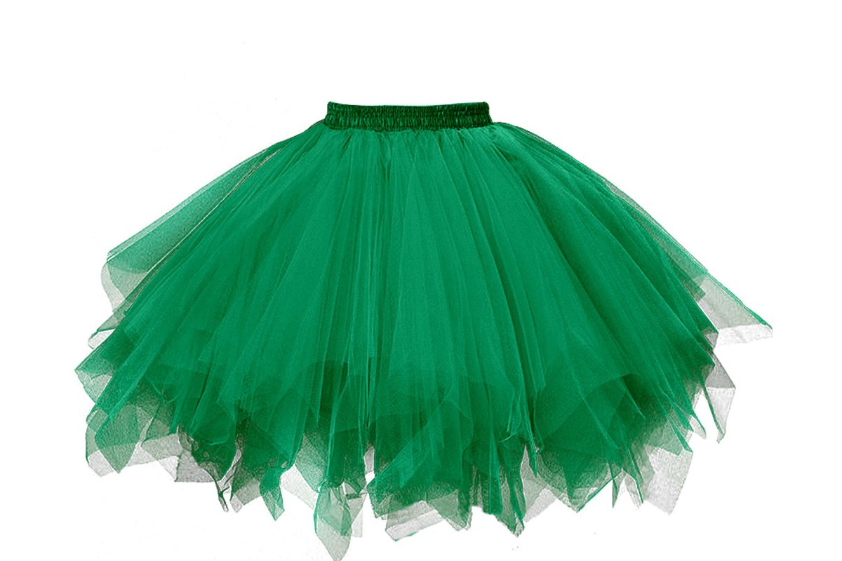 GOOBGS Damen 50er Ballettrock Multi-SchichtenVintage Ballet Blase Firt Tulle Petticoat Puffy Tutu