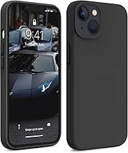 LOXXO® Compatible with iPhone 13 Case, Liquid Silicone Case, Full Body Protective Cover, Shockproof, Slim Phone Case, Anti-Scratch Soft Microfiber Lining,(6.1 inch - Black)
