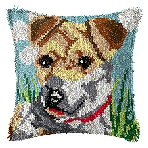 Kit taie d'oreiller crochet à loquet toile imprimée anti stress débutant