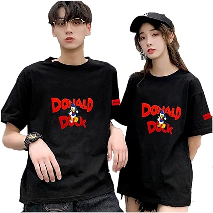 Q1 13 可愛い Tシャツ 半袖 ペアルック ディズニー キャラクター ドナルドダック Tシャツ 半袖 カップル お祝い 夏 Tシャツ カットソー 通販 Amazon