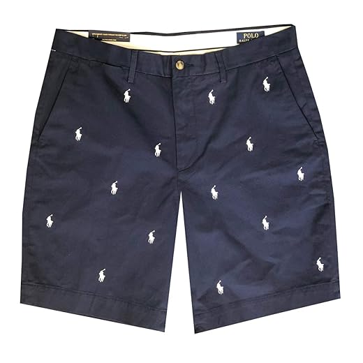 Polo Ralph Lauren – Short masculino elástico clássico com logotipo de pônei de 2,5 m e frente lisa