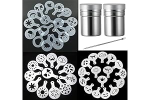 44 Piece Coffee Stencils Art Set