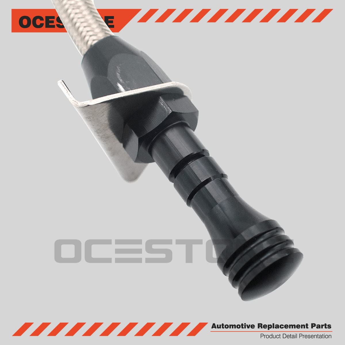 OCESTORE Compatible with TH350 350 Turbo 350 Flexible Stainless Steel Transmission Dipstick Stainless Firewall Mount