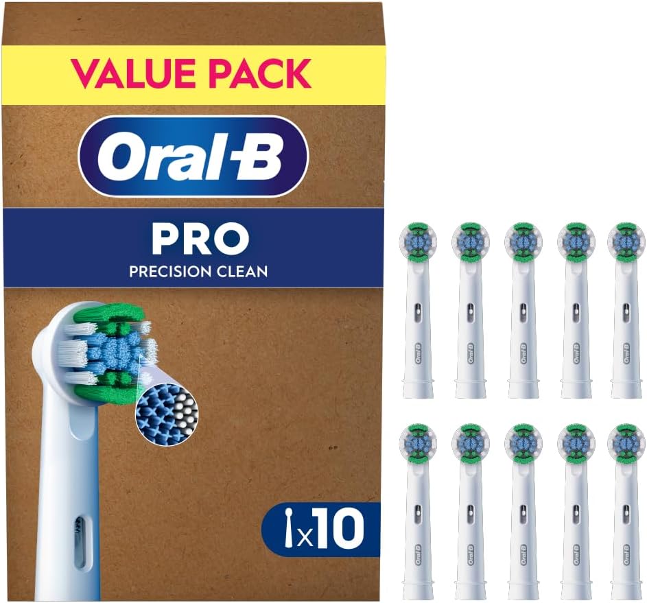 Oral-B Pro Precision Clean Toothbrush Heads, Pack of 10 Counts, Suitable for Mailbox