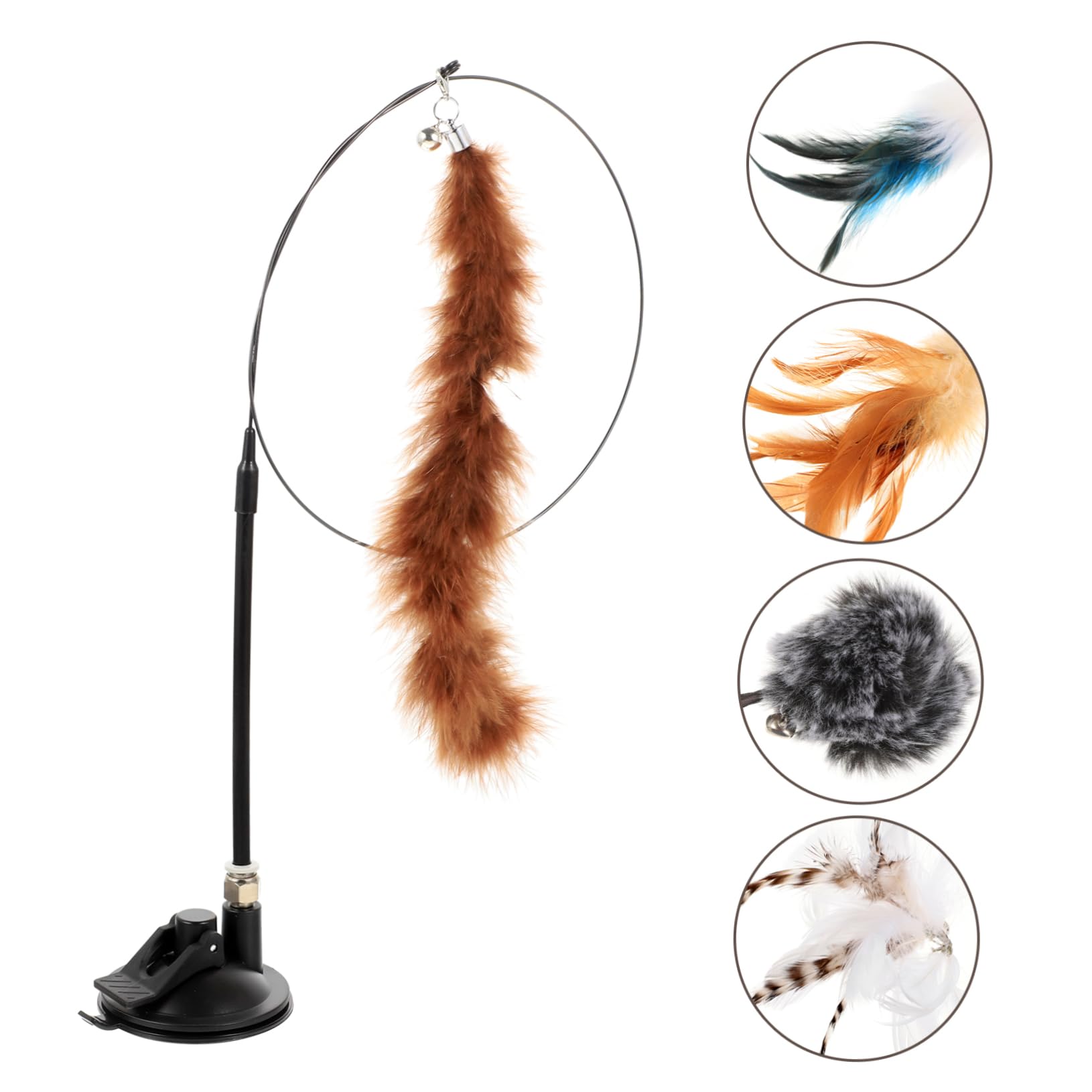 FRCOLOR Plüschtier 18 STK Katzensauger Katzenteaser Weihnachtsspielzeug Plüschtiere Katzenspielzeug Ausgestopftes -plüschtier Teaser Für Katze Federn Teaser Plüsch Lustiger Stock Sport