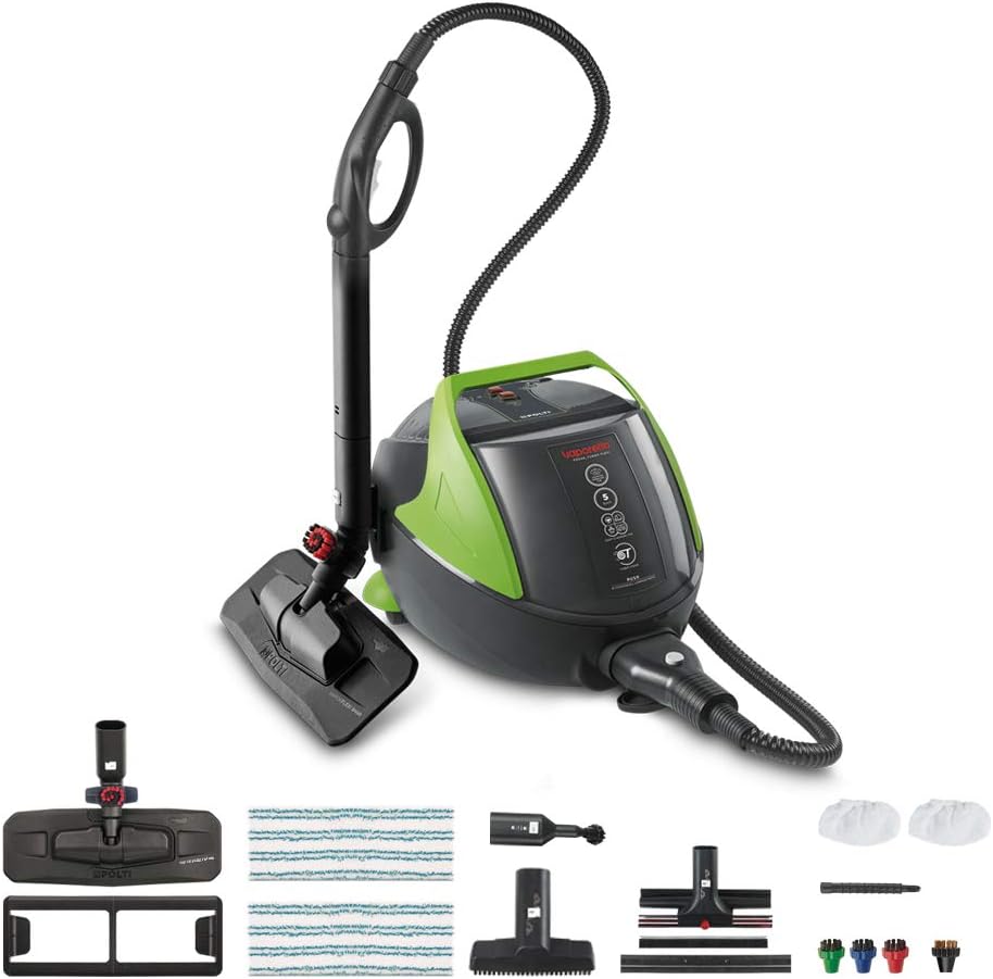 Polti Vaporetto PRO 95_Turbo Flexi Steam Cleaner, 5 Bar, Vaporflexi Brush, kills and eliminates 99.99% of viruses, germs and bacteria, Made in Italy, PTEU0279