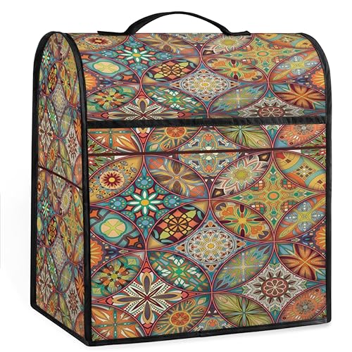 Mandala Stand Mixer Cover Decorative Kitchen Appliance Dustproof Covers with Accessories Pockets, Fits 6-8 Quart Stand Mixers