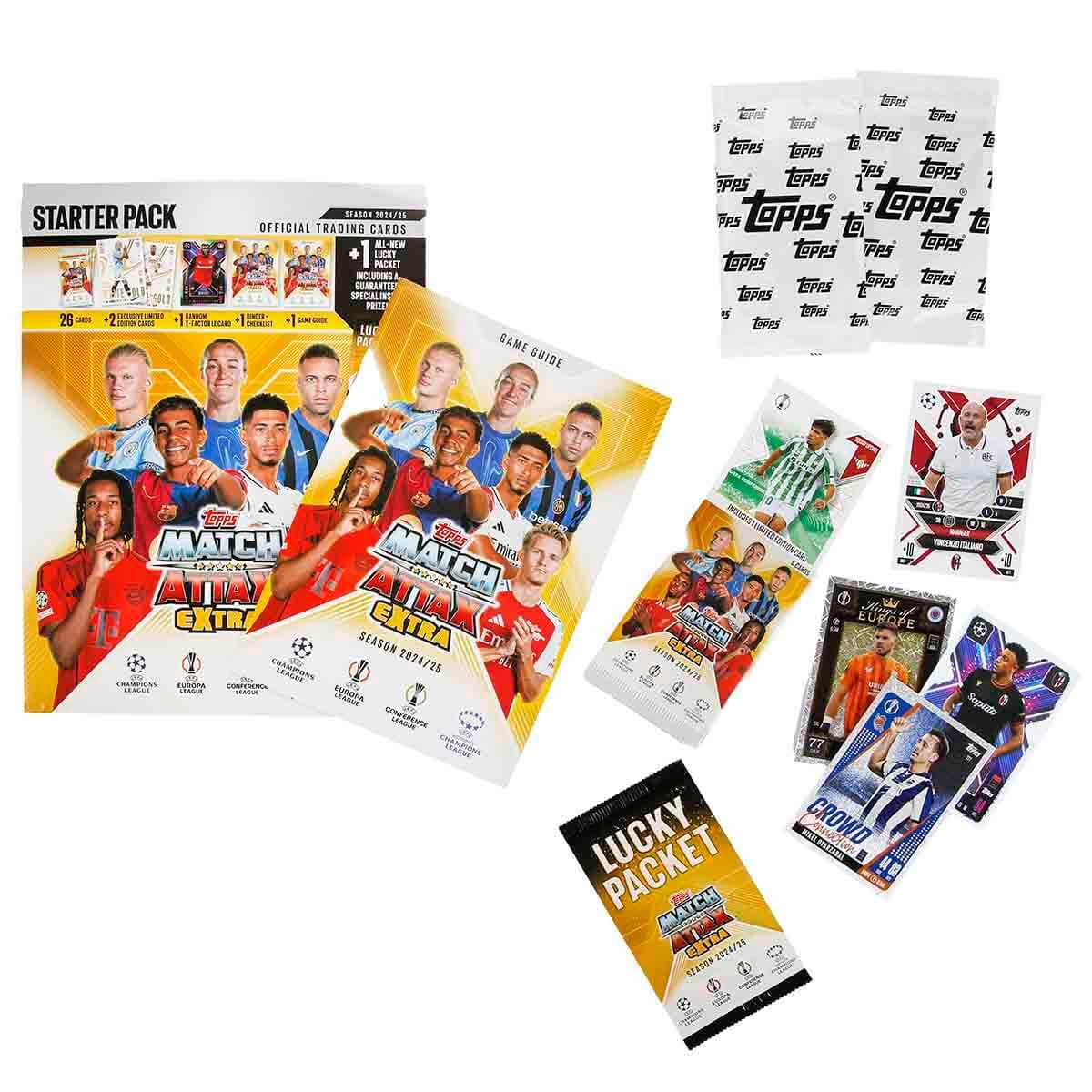ToppsMatch Attax Extra 24/25 Extra Special Starter Pack (Album, Includes 29 Cards + 3 LE Cards)