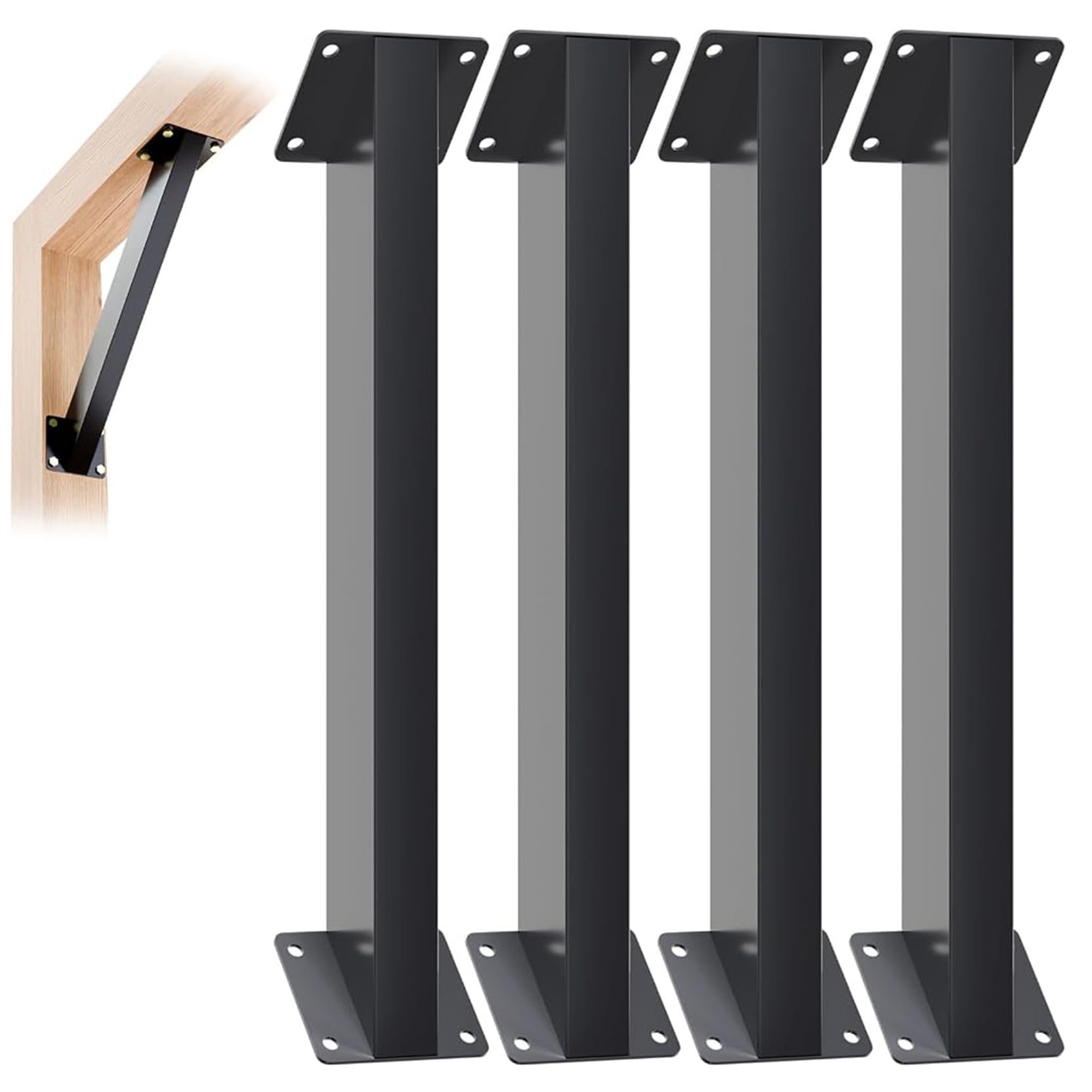 45-Grad-Winkelhalterung 45°-Winkel-Eckverbinder für die Innenverbindung von Pergolen Veranden,Holzbalken-Stützbeschläge,Eckverbinder Fuir Holzkonstruktionen(Size:4pcs)