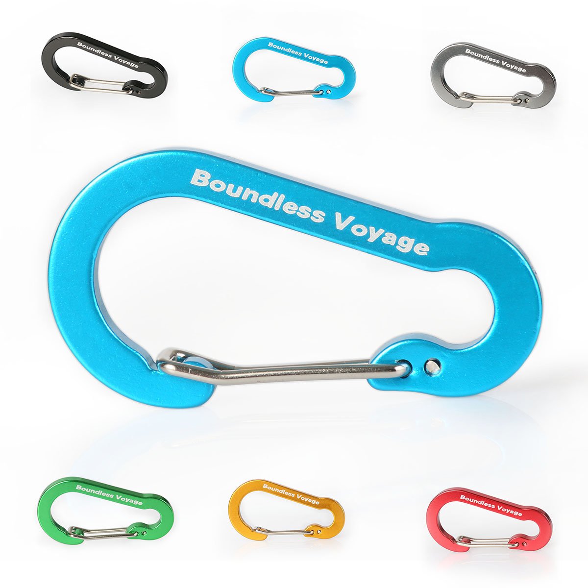 Fdit Clip Mousqueton Clip Et Crochet De Mousqueton En Alliage D'aluminium Pour L'extérieur(Bleu