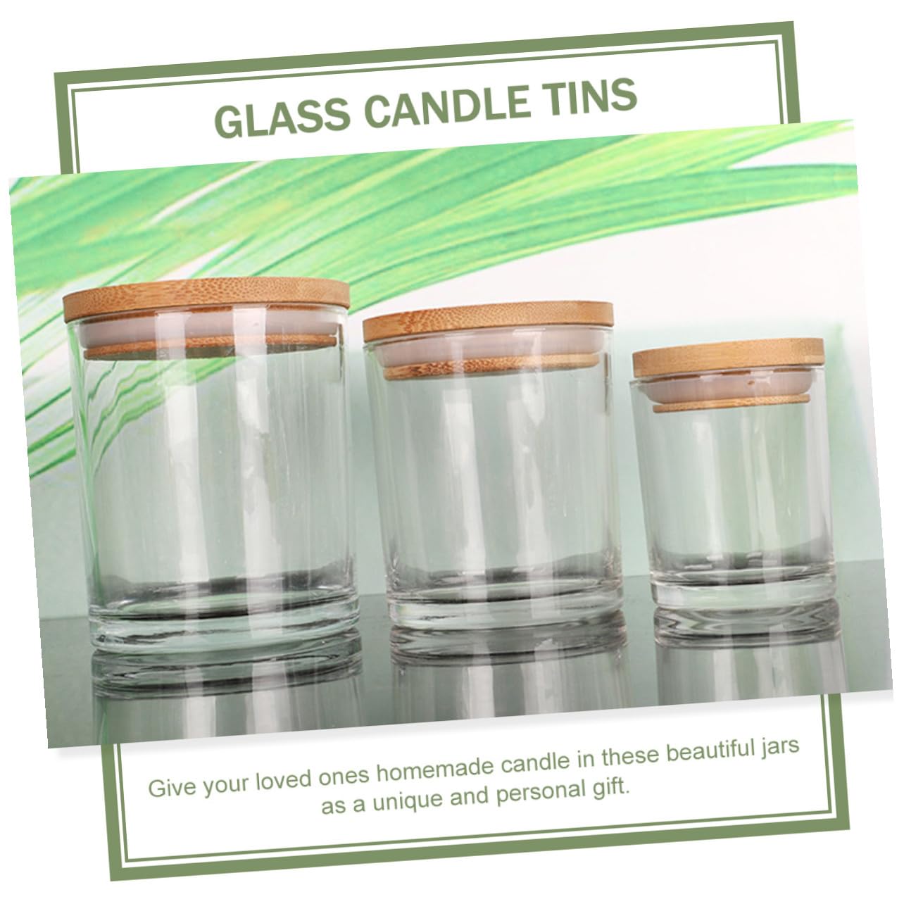 Glas Kerzendosen Elegantes Design Luftdicht Verschlossen 5 Stück mit Deckel zum Kerzenmachen für Selbstgemacht Duftkerzen und Dekoration im Zuhause
