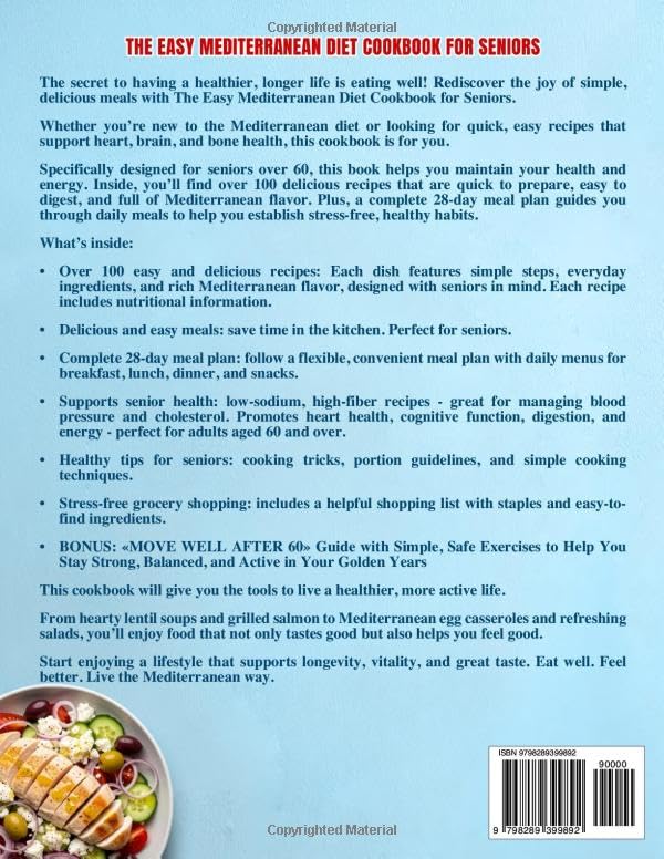 The Easy Mediterranean Diet Cookbook for Seniors: 100+ Delicious and Easy Recipes with a Complete 28-Day Meal Plan for a Healthy, Active Life and Lasting Wellness - Image 2