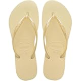 Women's Slim Flip Flops Sandals, Buttercream, 7/8