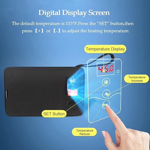 Miniatura 4 de Calentador portátil de toallitas para coche USB con pantalla digital, 5 V10 W, bolsa de calefacción con termostato de toallitas para bebé,