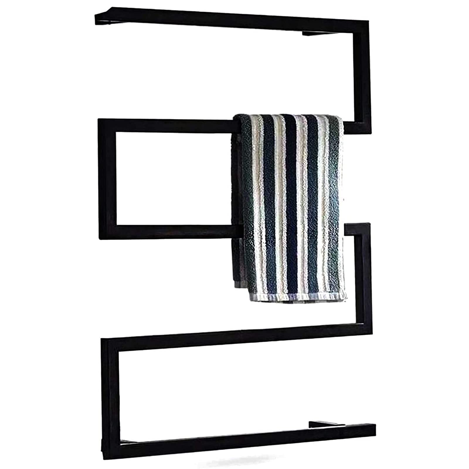 ZQFIDFYR Towel Warmer/Electric Heated Towel Rack Bathroom Radiator with LED Switch Wall-Mounted Heated Towel Rail, 304 Stainless Steel Constant Temperature Towel Warmer (Hardwired)
