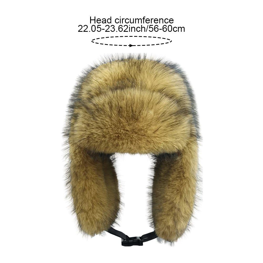 Klasyczna pluszowa czapka zimowa Ushanka Rosyjska czapka strażacka z nausznikami wiatroszczelna dla mężczyzn i kobiet w chłodne dni.