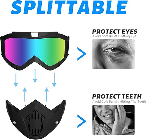 Miniatura 5 de BOROLA Máscara táctica compatible con Nerf Elite Toy Gun Game Rival