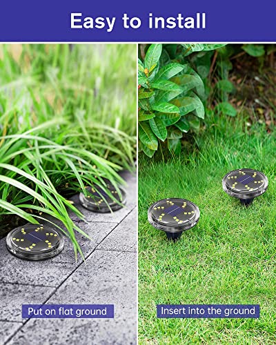 Nfesolar Solar Outdoor Lights Waterproof With 18 Leds, 6 Pack Solar Ground Lights Bright Solar Pathway Lights For Yard Garden Patio Lawn Walkway Driveway (Warm) #TOP3