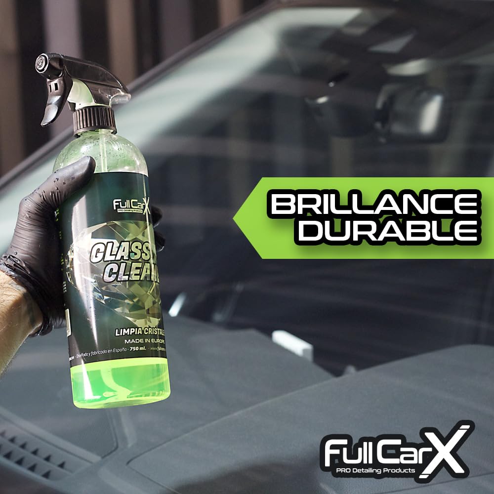 FULLCARX Glass Cleaner 5 Litres Nettoyant Vitre Voiture, Haut Pouvoir Dégraissant, Séchage Rapide, Brillance Longue Durée, Lave Pare-Brise Miroirs Rétroviseur Produit Nettoyage Detailing Professionnel