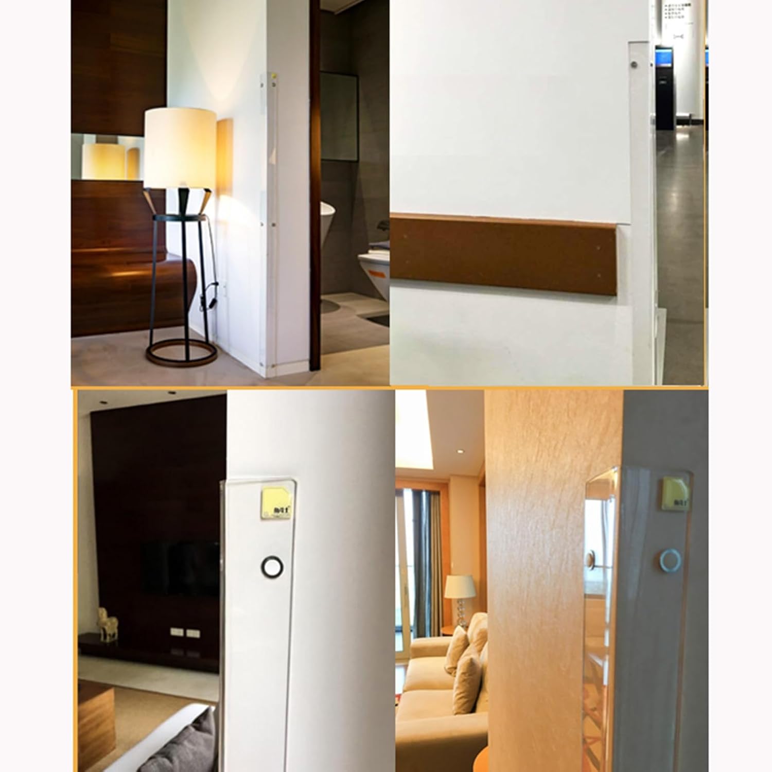 Wall Corner Guard Edge Protector Clear Edge Protector Strip for Furniture Corner & Edge Safety Bumpers Customized Size, Easy to Install(White,3x300cm)