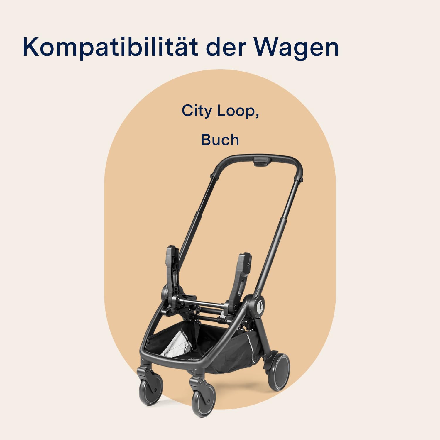 PEG Foldable Adapter for Car Seat - Faltbare Universal-Adapter - Kompatibel mit Peg Perego City Loop und Book Gestellen