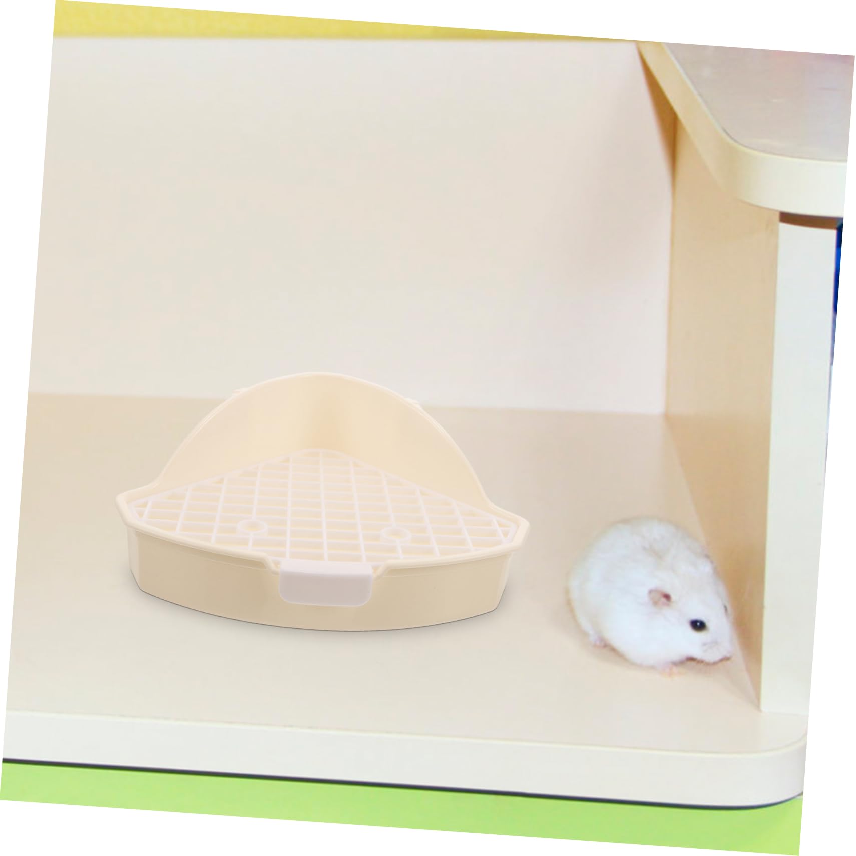 Yardwe 3 Pezzi di Lettiera per Furetti Vassoio per Lettiera per Piccoli Animali Design Angolare Robusta Struttura in Plastica