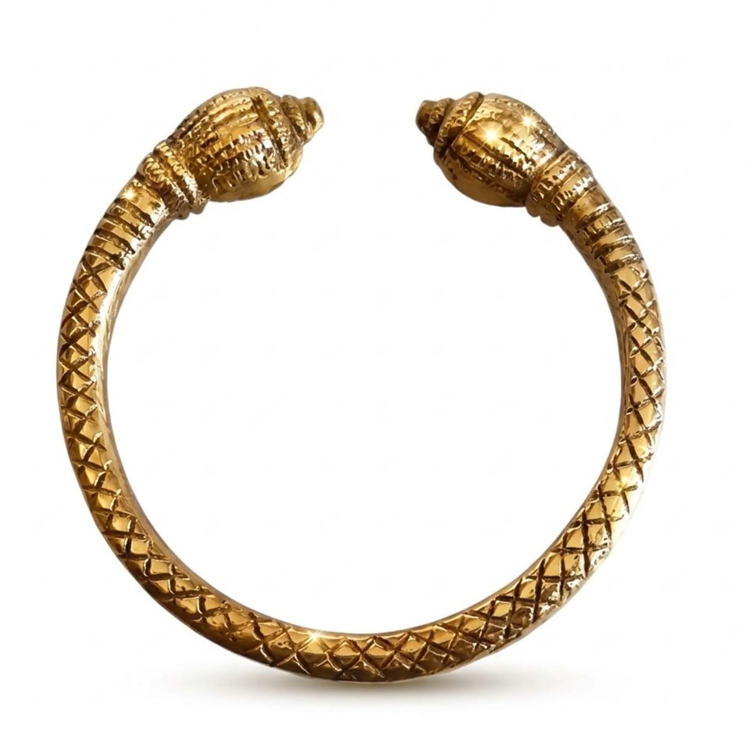 Ervio Gold Plated Brass Adjustable Shiv Nandi Tiger Kada for Men & Women | Mahadev Shivling & Tiger Head Design Bangle | T... - Review, Price and Buying Guide