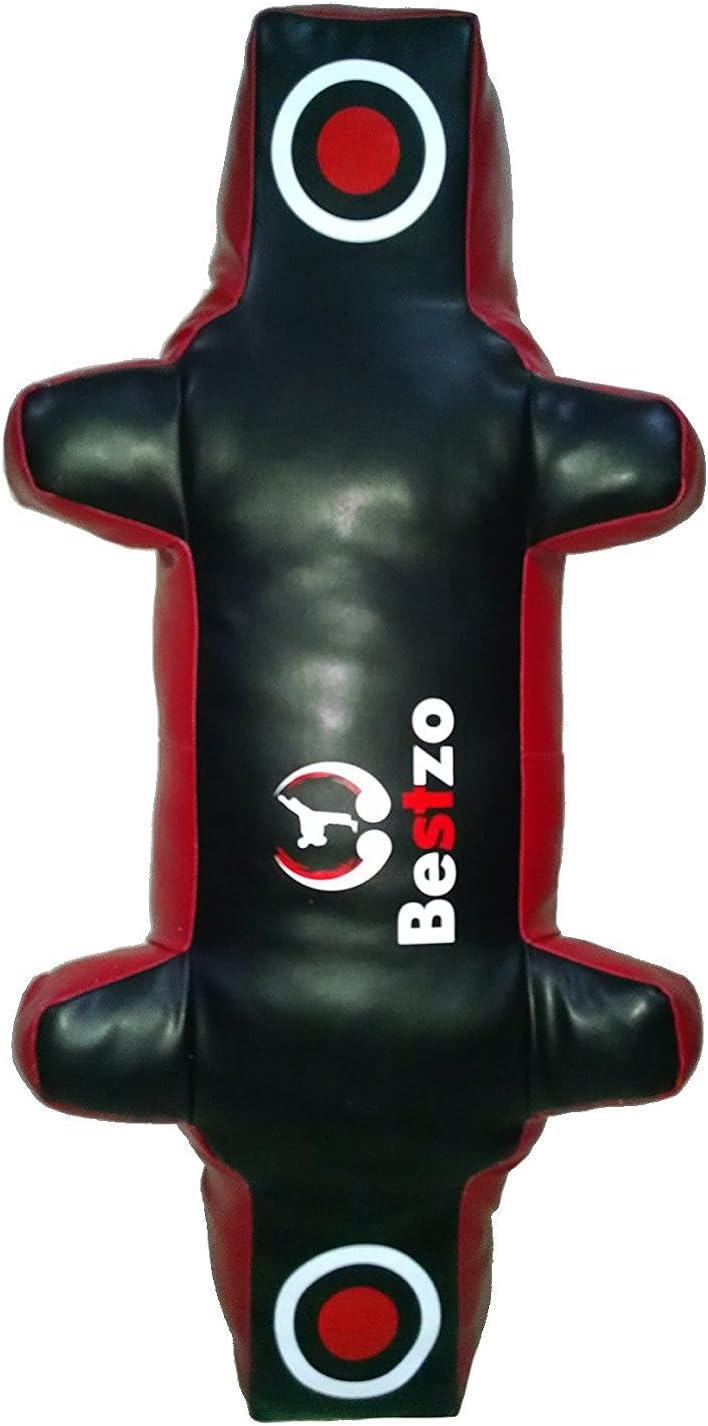 Bestzo MMA Punching Bag - Motion Master of Martial Arts-Synthetic Leather Black-Unfilled