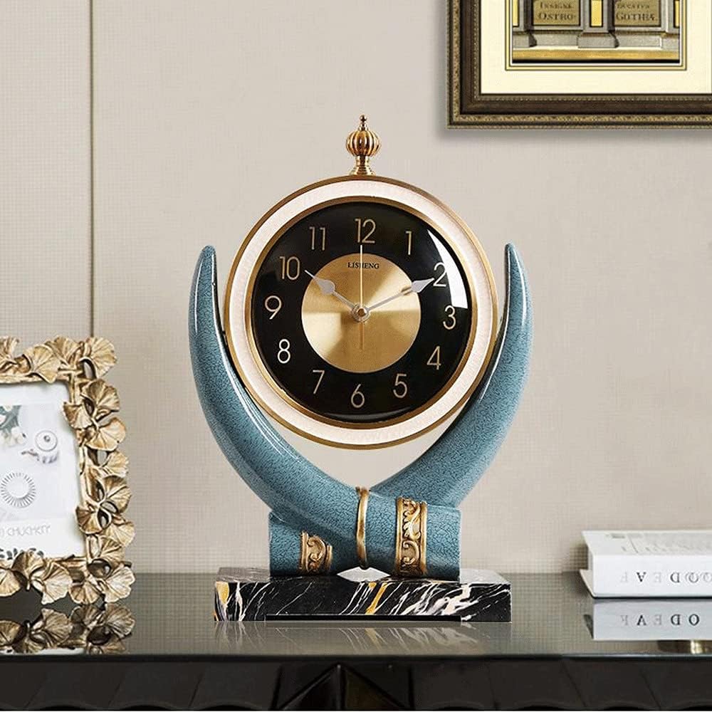 Living Room Table Clock/Creative Stylish Home Desktop Clock/Light Luxury Simple Table Clock/Mantel Clock Desk Clock