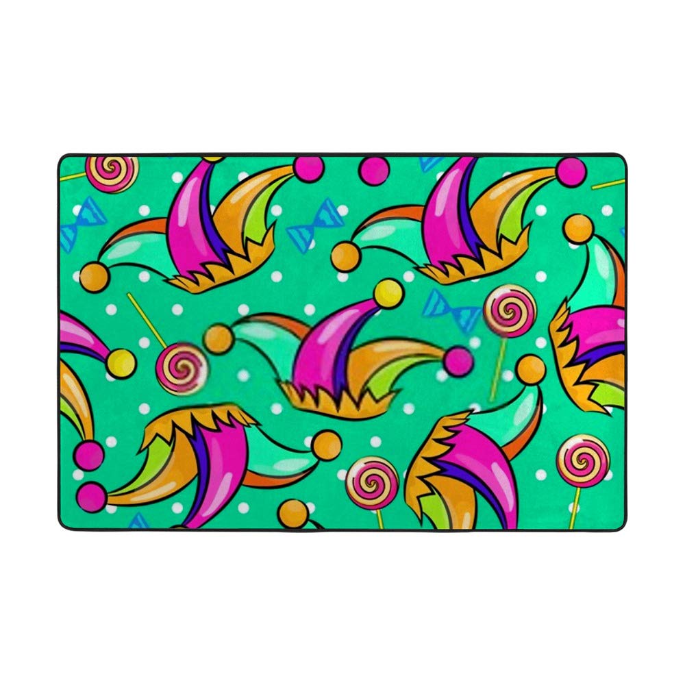 Tapis enfant grande taille cirque d'avril vert microfibre CHEHONG