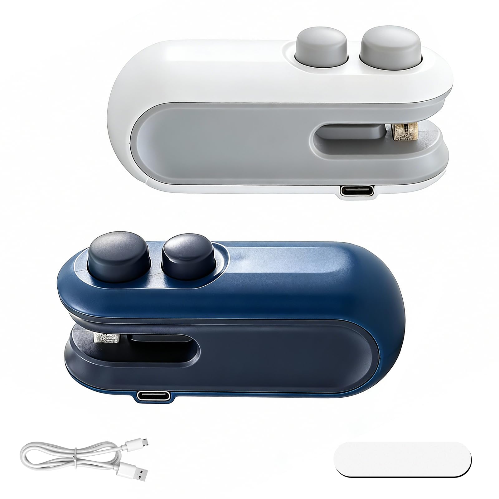 Photo 1 of 2 in 1 Mini Bag Sealer, Upgraded Rechargeable Mini Bag Sealer with Cutter and Magnet?2PCS?