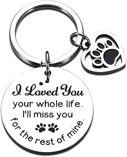 Pet Memorial Gifts for Dog Cat Remembrance Keychains for Pets Loss of Pet Sympathy Gift for Kids Pet Owners Dog Puppy Paw Print Presents for Women Men Dog Cat Keychain for Girls Boys Pet Lover Friends